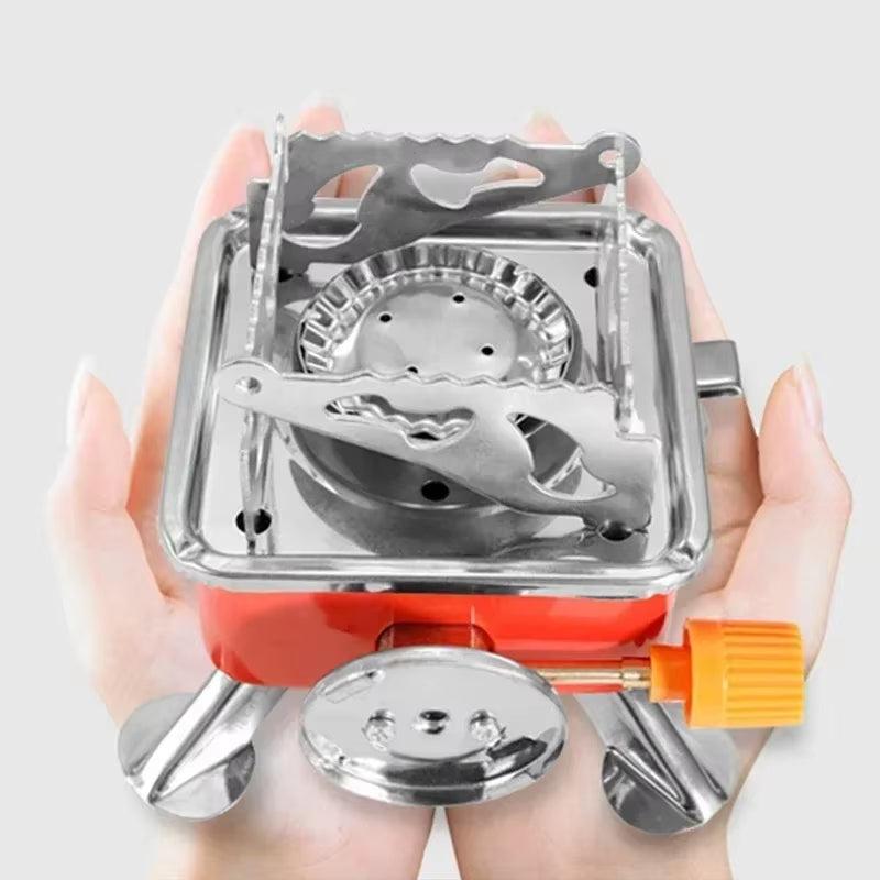 Estufa de Gas Portátil Plegable 3500W Antiviento para Camping, Trekking y Picnic | Mochila y Mate