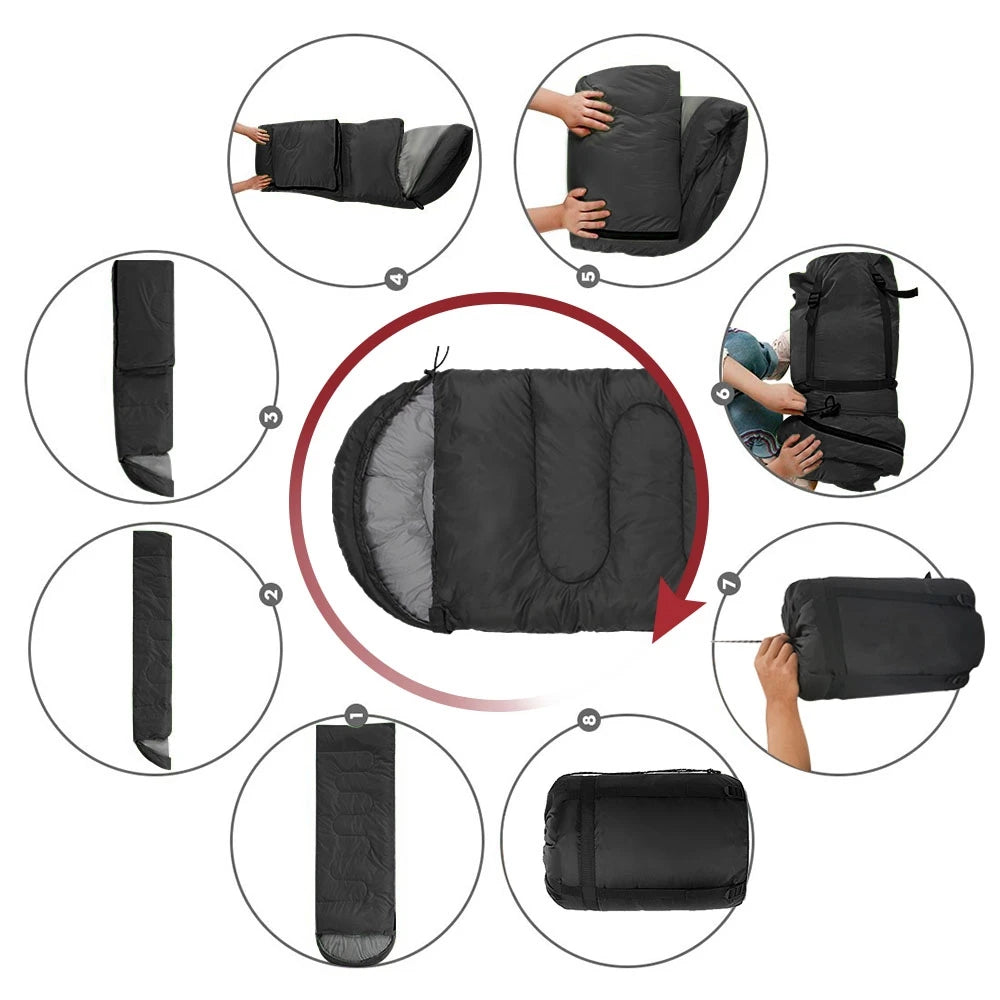 🏕️ Bolsa de Dormir 4 Estaciones Ultraliviana y Térmica para Camping