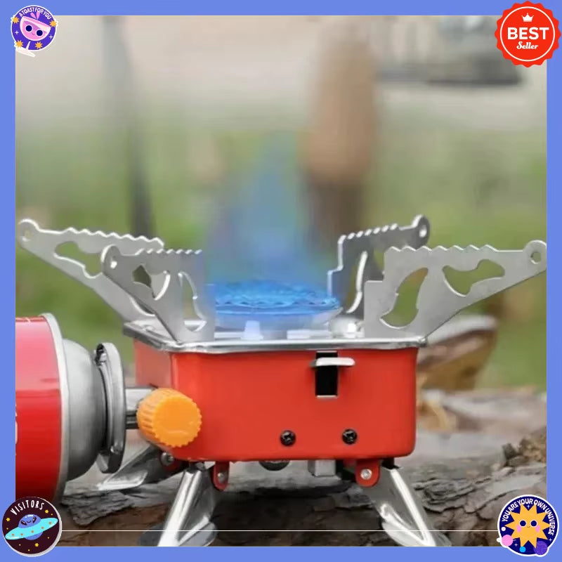 Estufa de Gas Portátil Plegable 3500W Antiviento para Camping, Trekking y Picnic | Mochila y Mate